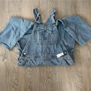 Brand New Slouchy Straight Non-Stretch Jean Overalls for Women